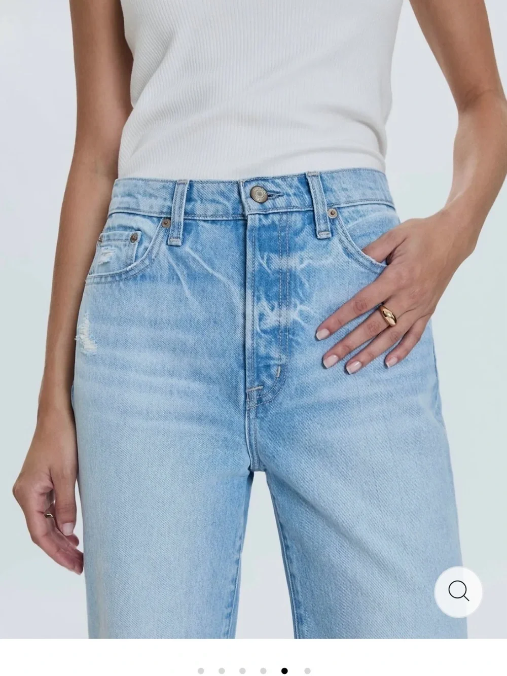 NWT Pistola Cassie Super High Rise Straight Crop Jean Sz 30 Leisire Vintage Wash